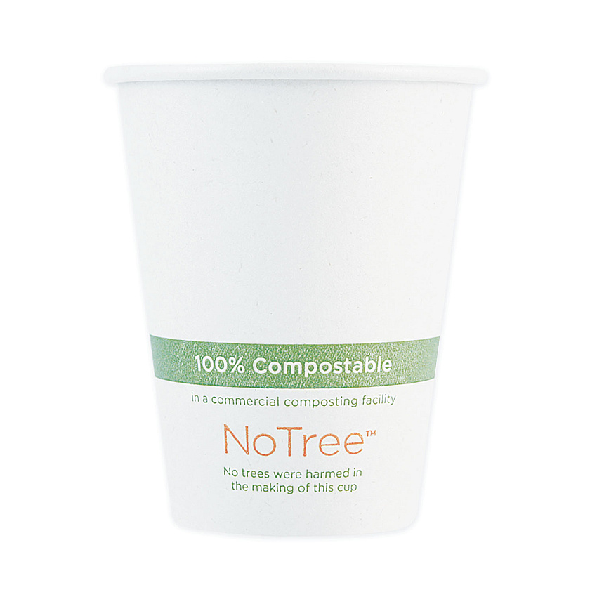 World Centric NoTree Paper Hot Cups, 8 oz, Natural, 1,000/Carton (CUSU8)
