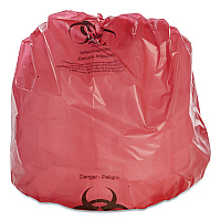AbilityOne 8105015173664, SKILCRAFT Biohazard Can Liners, Biohazard Infectious Waste, 55 gal, 3 mil, 37