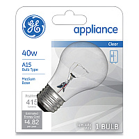 GE Incandescent A15 Light Bulb, 40 W, Clear (15206)