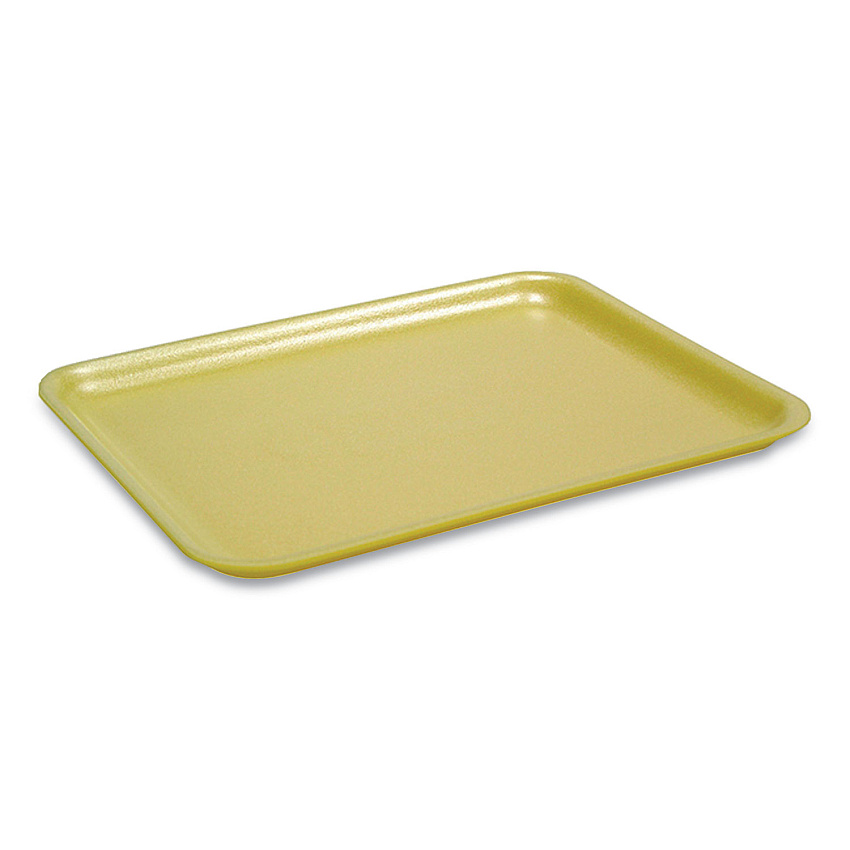 Pactiv Supermarket Tray, #2, 8.38 x 5.88 x 1.21, Yellow, Foam, 500/Carton (51P302)