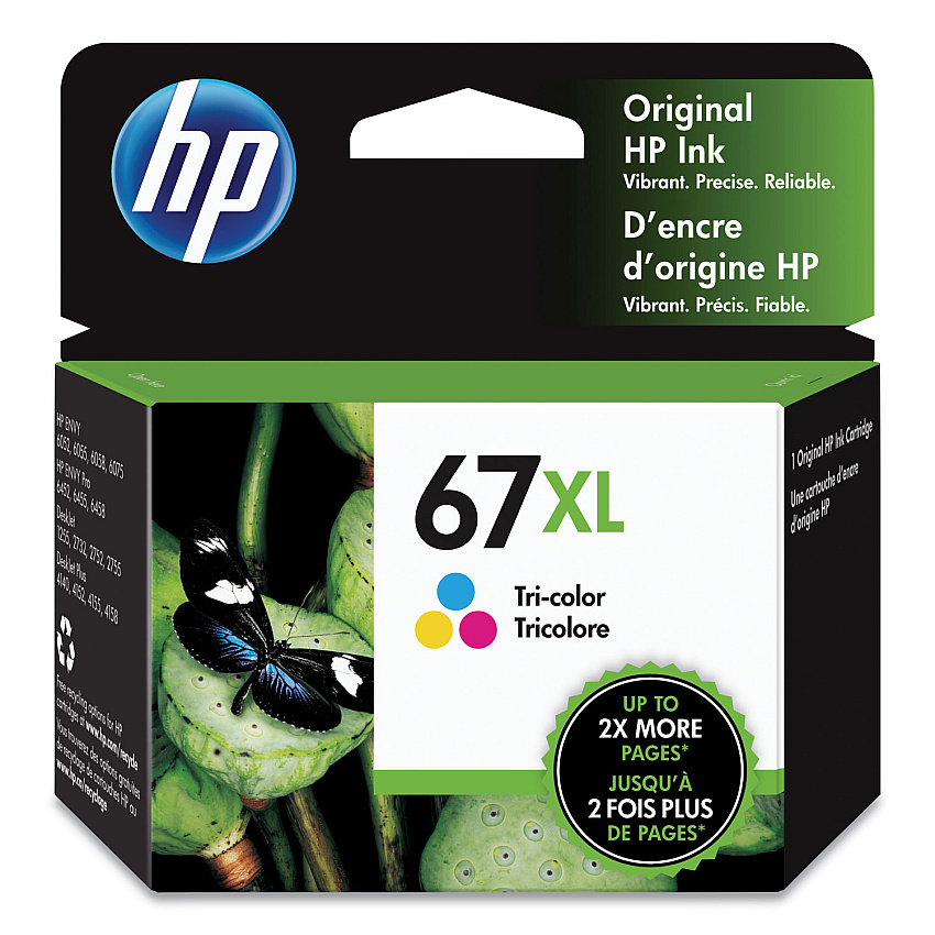 HP 67XL, (3YM58AN) High-Yield Tri-Color Original Ink Cartridge
