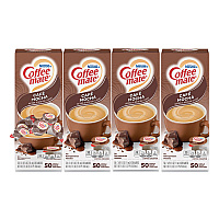 Coffee-mate Liquid Coffee Creamer, Cafe Mocha, 0.38 oz Mini Cups, 50/Box, 4 Boxes/Carton, 200 Total/Carton (35115CT)