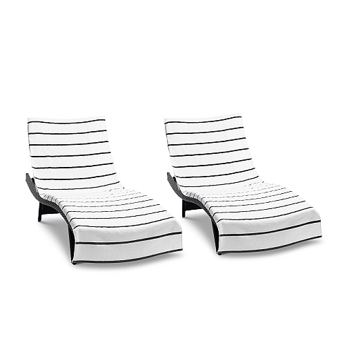 Las Rayas Chaise Cover 30x85 Dark Grey - Case Of 12 (CC-HS3085DG-2PK-CS)