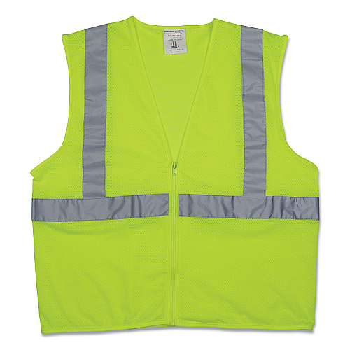 PIP Zipper Safety Vest, X-Large, Hi-Viz Lime Yellow (302MVGZLYXL)