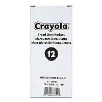 Crayola Broad Line Washable Markers, Broad Bullet Tip, Green, 12/Box (587800044)