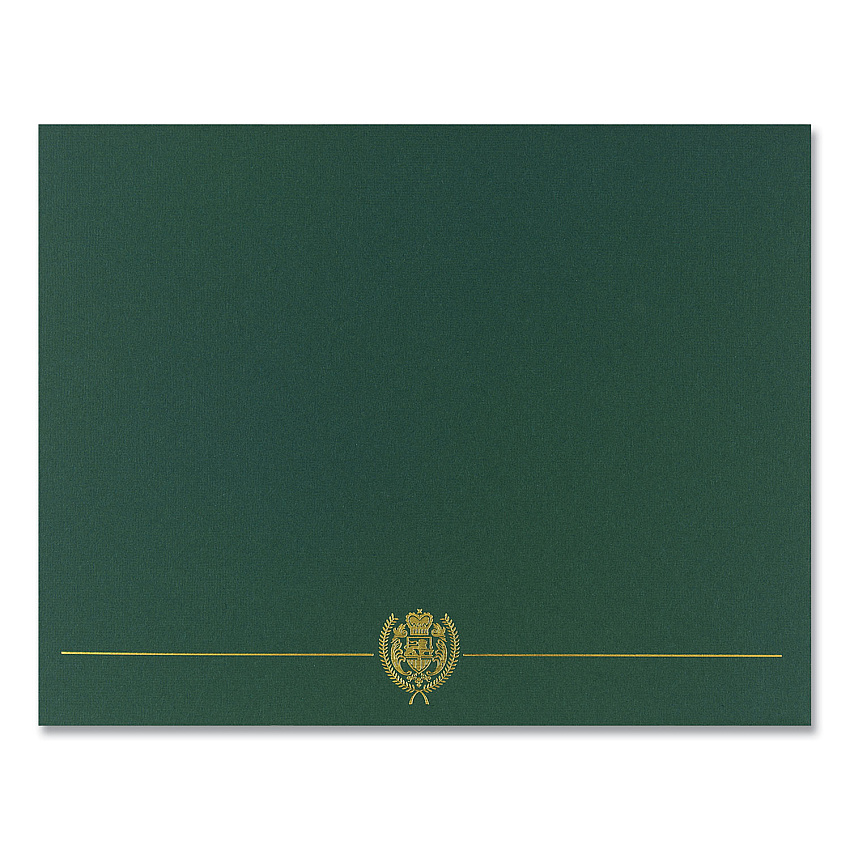 Great Papers! Classic Crest Certificate Covers, 9.38 x 12, Hunter, 5/Pack (903118)