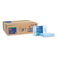 Tork&reg; Small Pack Foodservice Cloth, 1-Ply, Blue/White, 80 Cloths, 4 Packs (192183)