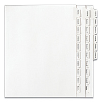 Avery Preprinted Legal Exhibit Side Tab Index Dividers, Allstate Style, 26-Tab, Exhibit A to Exhibit Z, 11 x 8.5, White, 1 Set (82105)