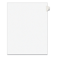 Preprinted Legal Exhibit Side Tab Index Dividers, Avery Style, 10-Tab, 2, 11 x 8.5, White, 25/Pack (11912)