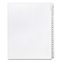 Avery Preprinted Legal Exhibit Side Tab Index Dividers, Allstate Style, 25-Tab, 76 to 100, 11 x 8.5, White, 1 Set, (1704) (01704)
