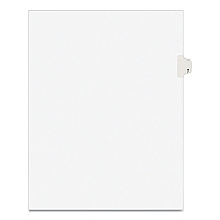 Preprinted Legal Exhibit Side Tab Index Dividers, Avery Style, 10-Tab, 7, 11 x 8.5, White, 25/Pack (11917)