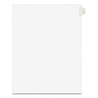 Preprinted Legal Exhibit Side Tab Index Dividers, Avery Style, 10-Tab, 1, 11 x 8.5, White, 25/Pack (11911)