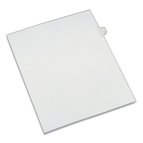 Avery Preprinted Legal Exhibit Side Tab Index Dividers, Allstate Style, 10-Tab, 7, 11 x 8.5, White, 25/Pack 25 x Divider(s) - Side Tab(s) - 7 - 1 Tab(s)/Set - 8.5" Divider Width x 11" Divider Length - Letter - 8.50" Width x 11" Length - White Pape (82205)