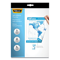Fellowes Self-Adhesive Laminating Pouches, 5 mil, 9