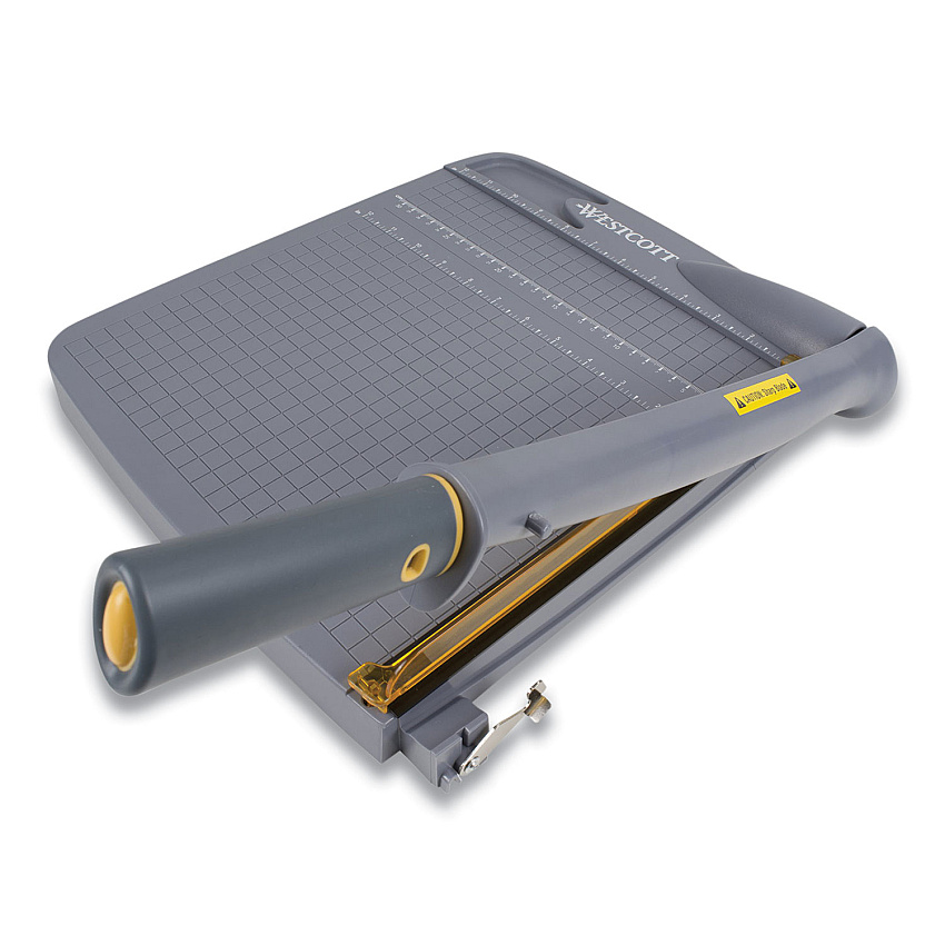 Westcott Titanium Bonded Guillotine Trimmer, 10 Sheets, 12" Cut Length, Plastic Base (ACM16912)