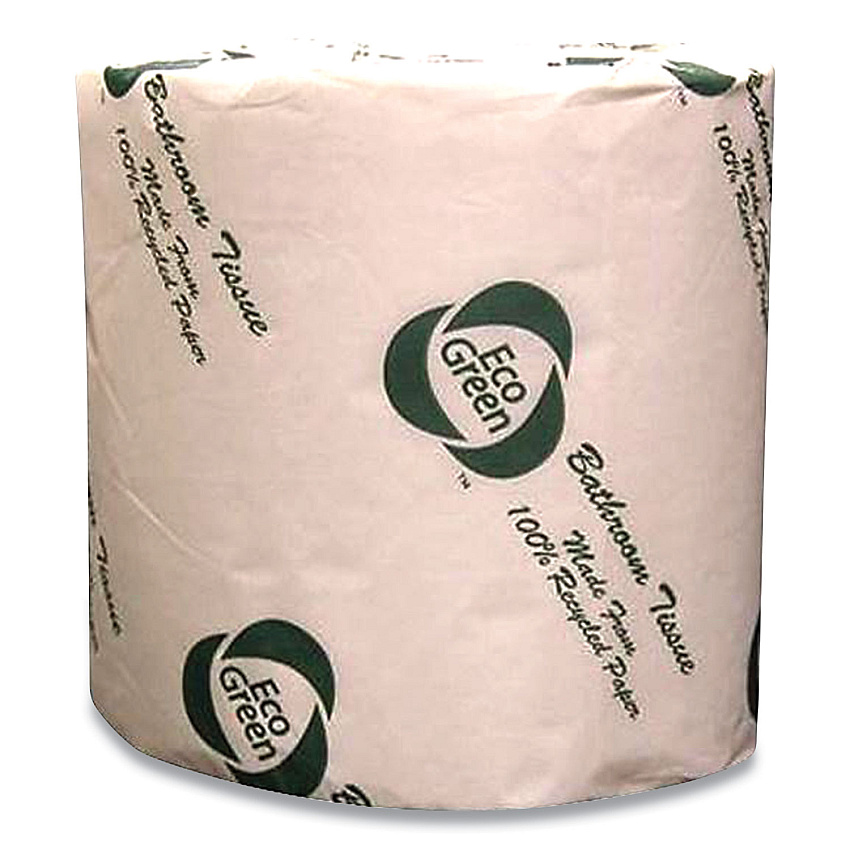 Eco Green&reg; Recycled 2-Ply Standard Toilet Paper, 550 Sheets/Roll, 80 Rolls/Carton (EB8543)