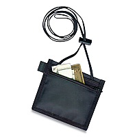 SICURIX ID Neck Pouch, Horizontal, 4.5 x 3.5, Black (55130)