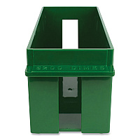 CONTROLTEK Extra-Capacity Coin Tray, Dimes, 1 Compartment, Denomination and Capacity Etched On Side, 10.5 x 4.75 x 5, Plastic, Green (560166)