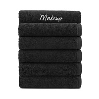 Host & Home Cotton Makeup Towel 11x17 Black - Pack Of 6 (HH-MU-1117-BLK)