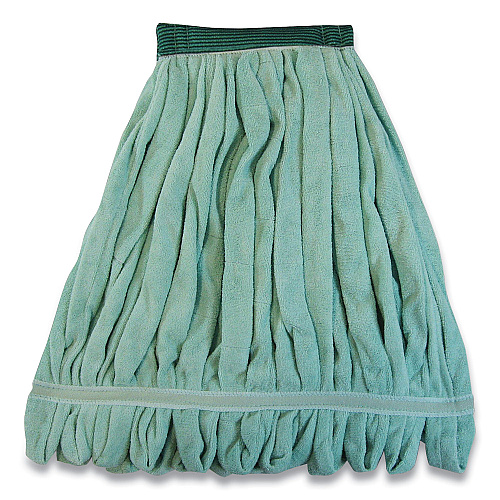 O'Dell EchoFiber Microfiber Loop Mop, Medium, Split Microfiber, 14" x 14", 1.5" Headband, Green (MWTMGNB)