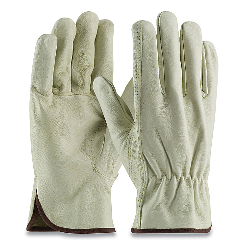 PIP Top-Grain Pigskin Leather Drivers Gloves, Economy Grade, Large, Gray (70361L)