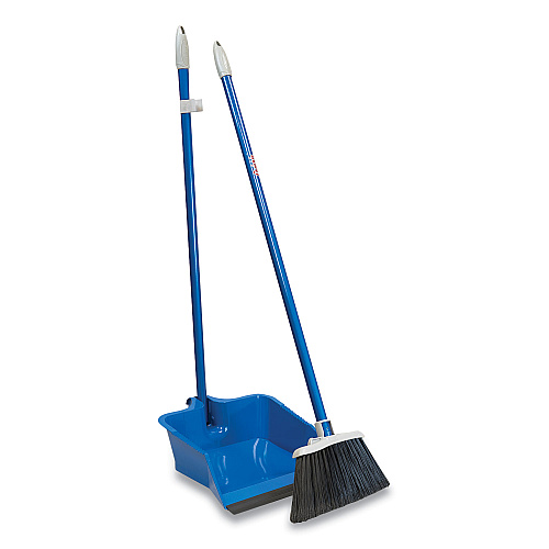 Quickie Flip-Lock Dust Pan and Lobby Broom, 30