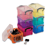 Really Useful Box Snap-Lid Storage Bin, 3.84 oz, 1.75 x 2.25 x 1.5, Randomly Assorted Colors (014MIXEDCOLS)