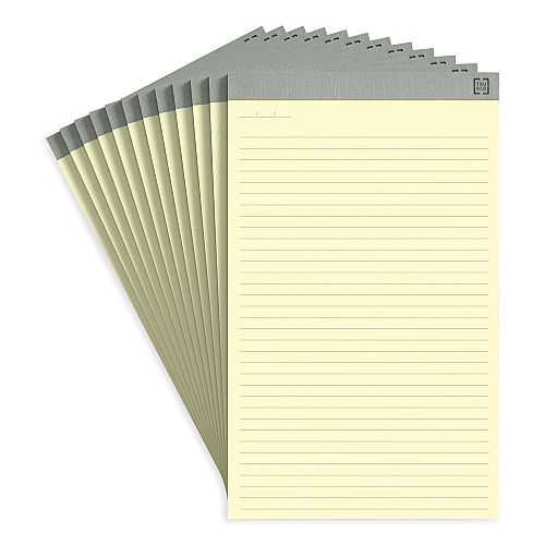 TRU RED Notepads, Wide/Legal Rule, 50 Canary-Yellow 8.5 x 14 Sheets, 12/Pack (24419920)