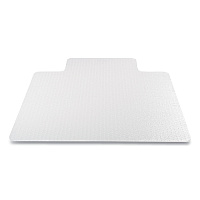 Deflecto Antimicrobial Chair Mat, Medium Pile Carpet, 48 x 36, Lipped, Clear (CM14112AM)