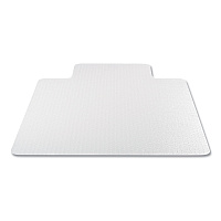 Deflecto Antimicrobial Chair Mat, Medium Pile Carpet, 53 x 45, Lipped, Clear (CM14232AM)