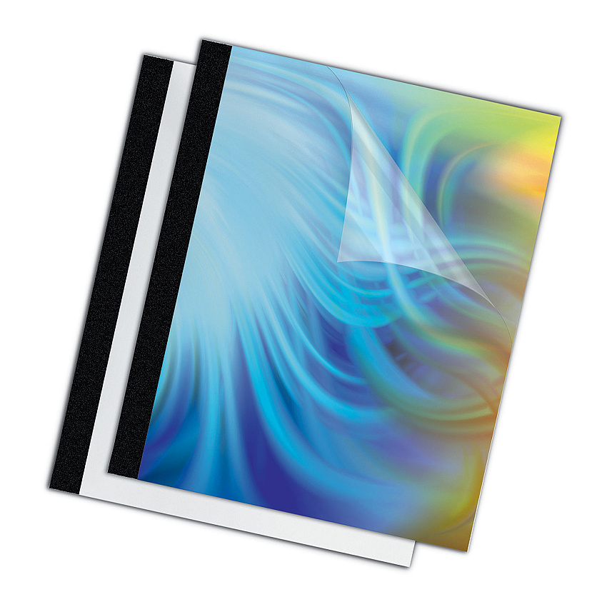 Fellowes Thermal Binding System Presentation Covers, Clear, 61 to 90 Sheet Capacity, 11 x 8.5, Unpunched, 10/Pack (5256101)