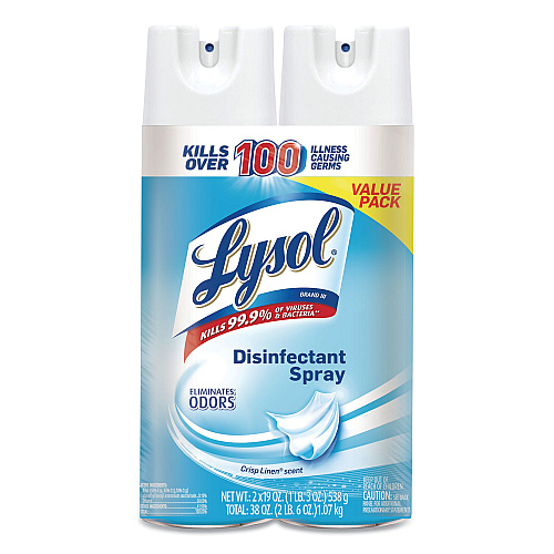 Lysol&reg; Disinfectant Spray, Crisp Linen Scent, 19 oz., 8 Cans (99608CT)