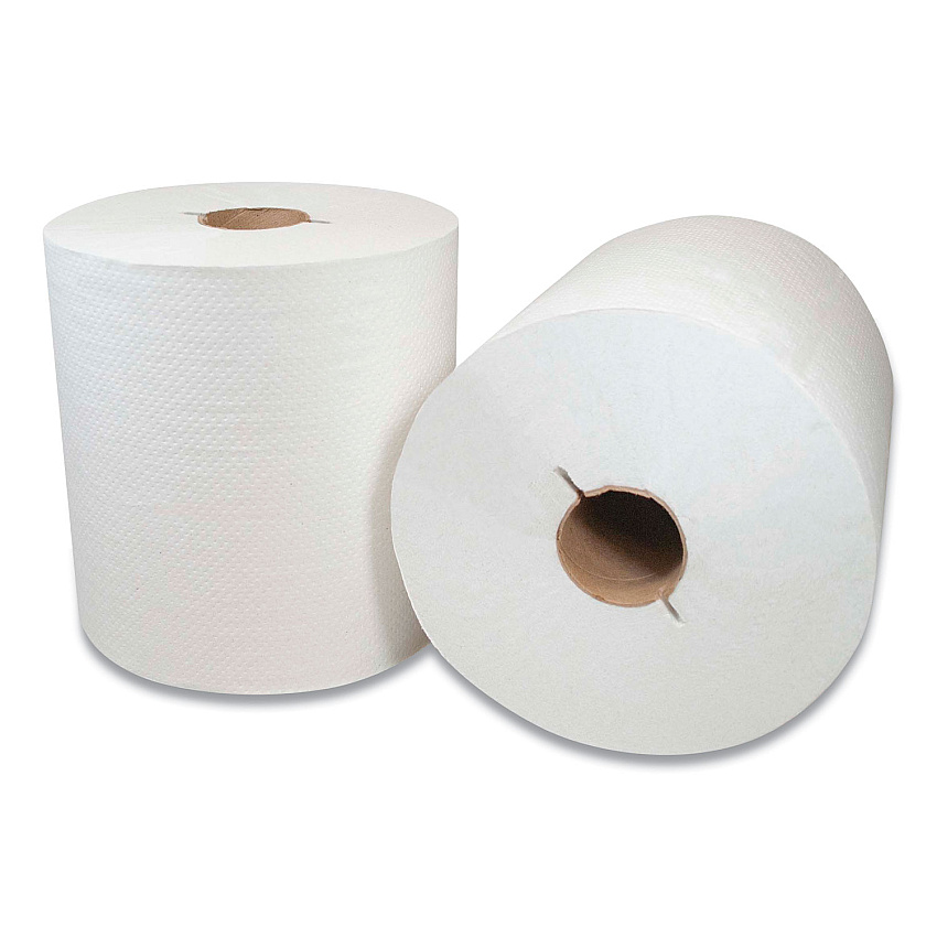 Morcon Paper Morsoft Controlled Towels, I-Notch, 1-Ply, 7.5" x 800 ft, White, 6 Rolls/Carton (300WI)