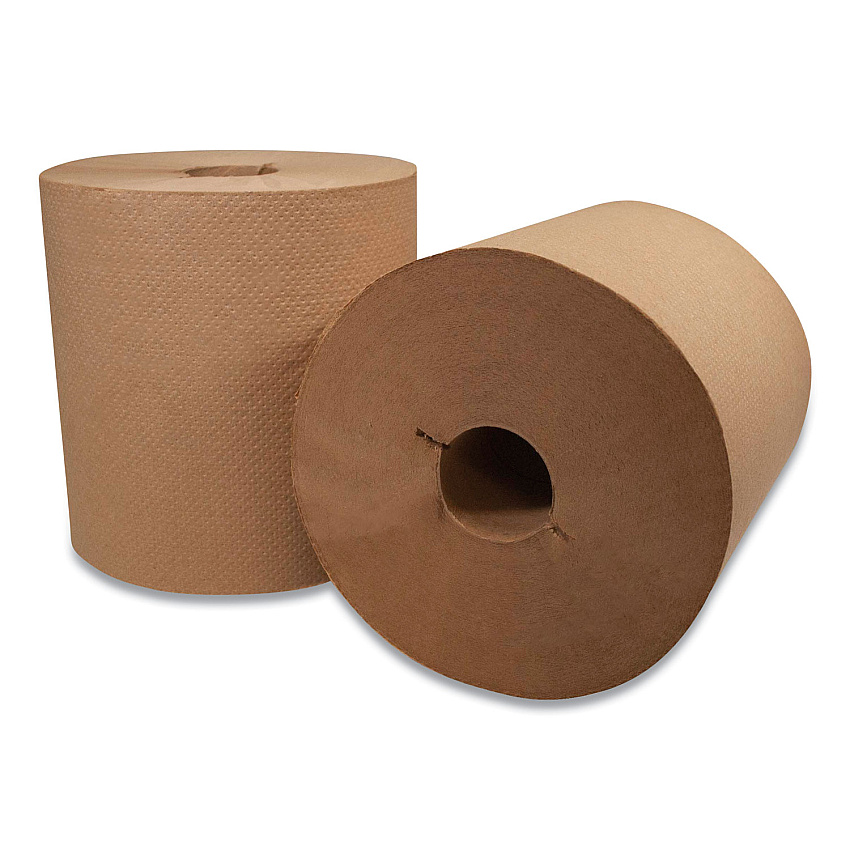 Morcon Paper Morsoft Controlled Towels, I-Notch, 1-Ply, 7.5" x 800 ft, Kraft, 6 Rolls/Carton (300RI)