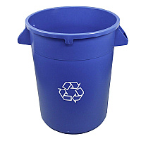Container Gator Plus 32 Gallon Plastic Blue Recycle S, Case Of 6 (7732-11R)