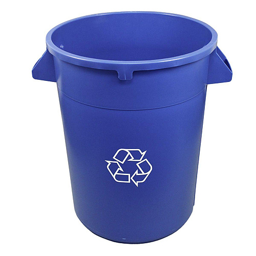 Container Gator Plus 32 Gallon Plastic Blue Recycle S, Case Of 6 (7732-11R)