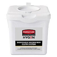 Rubbermaid Disposable Microfiber Charging Bucket, 7.92 x 7.75 x 7.44, White, 4/Carton (2135007)