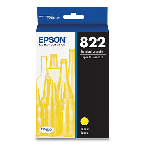 Epson T822420-S (T822) DURABrite Ultra Ink, 240 Page-Yield, Yellow