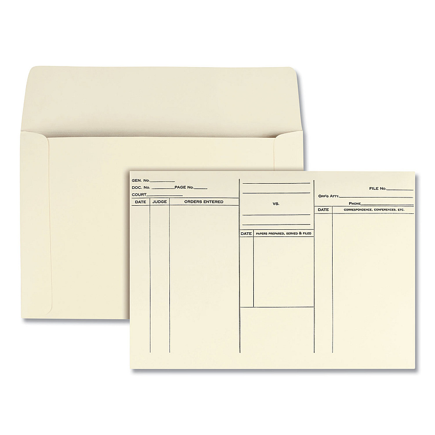 Quality Park Attorney's Envelope/Transport Case File, Cheese Blade Flap, Fold-Over Closure, 10 x 14.75, Cameo Buff, 100/Box (89701)