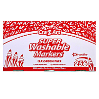 Cra-Z-Art Super Washable Markers Classpack, Broad Bullet Tip, Assorted Colors, 256/Set (740091)