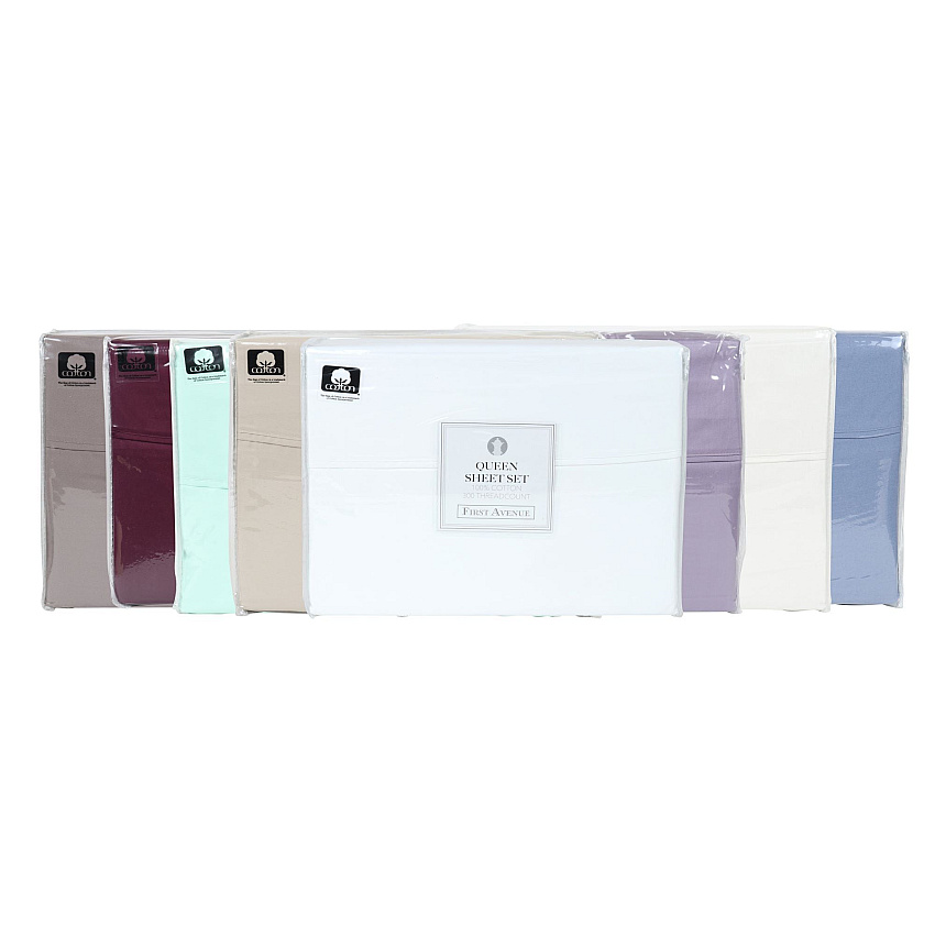 First Ave 300 Tc Sheet Set - King - Assorted - Case Of 4 (SS-KING-300-FA-CS)