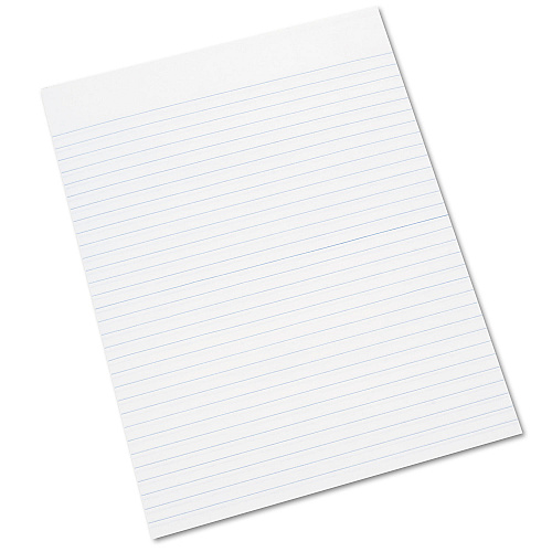 AbilityOne 7530011245660, SKILCRAFT Writing Pad, Wide/Legal Rule, 100 White 8.5 x 11 Sheets, Dozen