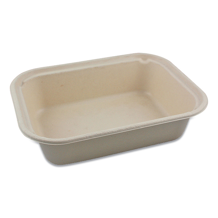 World Centric Fiber Containers, 60 oz, 7.5 x 9.8 x 2.7, Natural, Paper, 400/Carton (TRSC60)