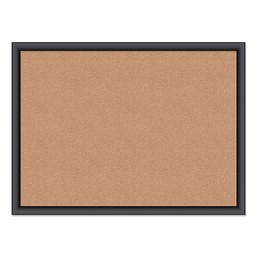 U Brands Cork Bulletin Board, 23 x 17, Tan Surface, Black Frame (026U0001)