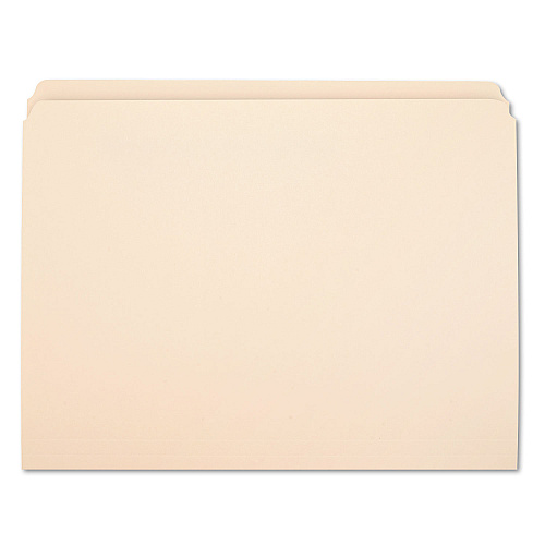 AbilityOne 7530002910098, SKILCRAFT Manila File Folder, Straight Tabs, Letter Size, 0.75" Expansion, Manila, 100/Box