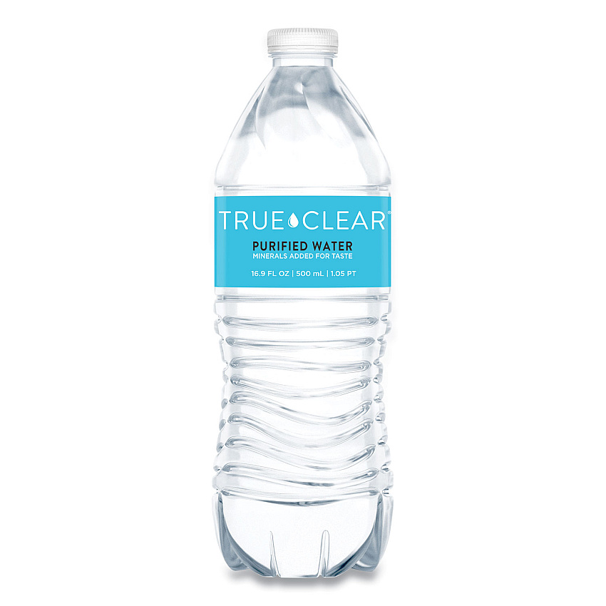 True Clear Purified Bottled Water, 16.9 oz Bottle, 24 Bottles/Carton, 84 Cartons/Pallet (TRC05L24PLT)