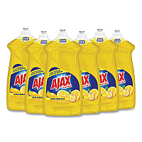 Ajax Dish Detergent, Lemon Scent, 52 oz Bottle, 6/Carton (49861)