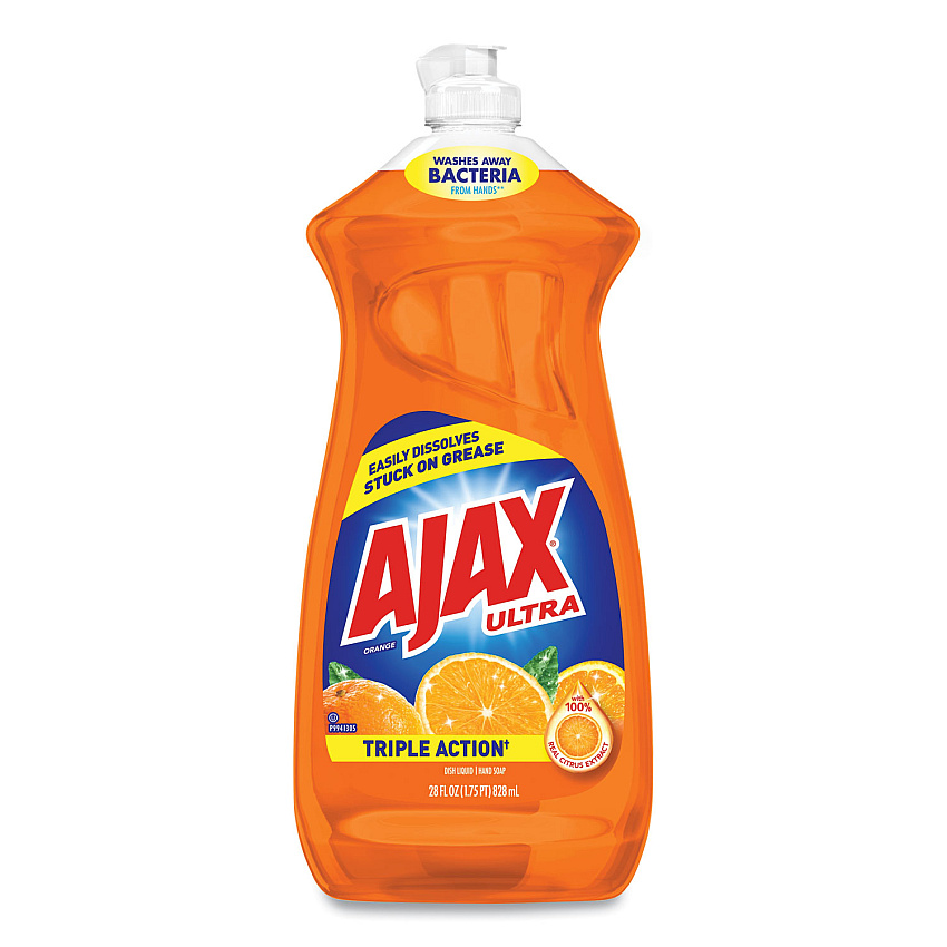 Ajax&reg; Triple Action Liquid Dish Detergent, Orange Scent, 9 Bottles (44678CT)