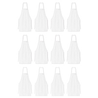 Mariposa Bib Apron 33x30 White - Pack Of 12 (APRN-W-SPUN)