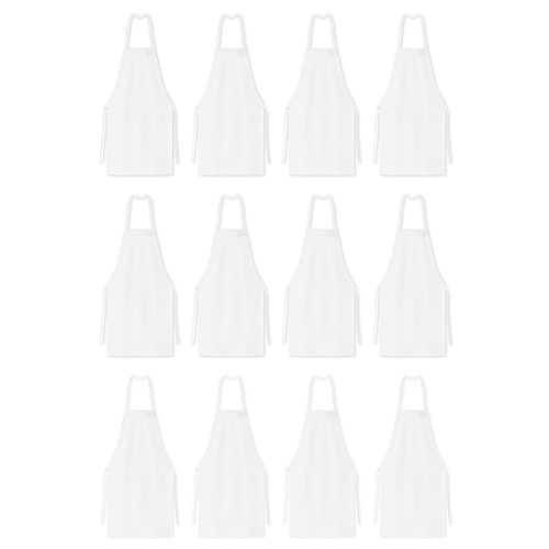 Mariposa Bib Apron 33x30 White - Pack Of 12 (APRN-W-SPUN)